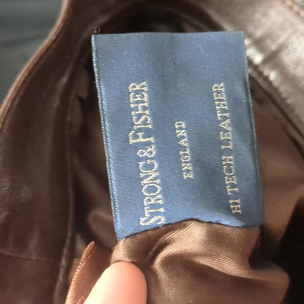 Elegant Brown Leather Skirt - Picture 4 of 5